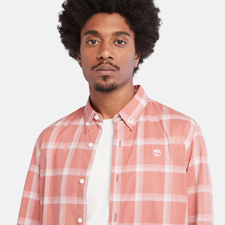 Eastham River Check Shirt for Men in Maroon-