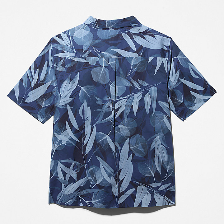 Camicia da Uomo in Cotone Biologico Resort in blu