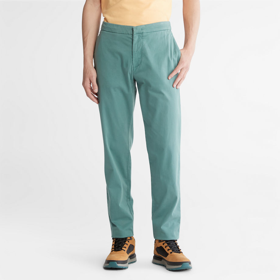 Timberland Ultrastretch Tapered Trousers For Men In Green Green, Size 34x34