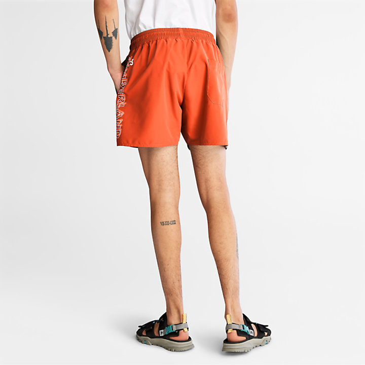 Shorts Mare da Uomo Sunapee Lake in arancione-