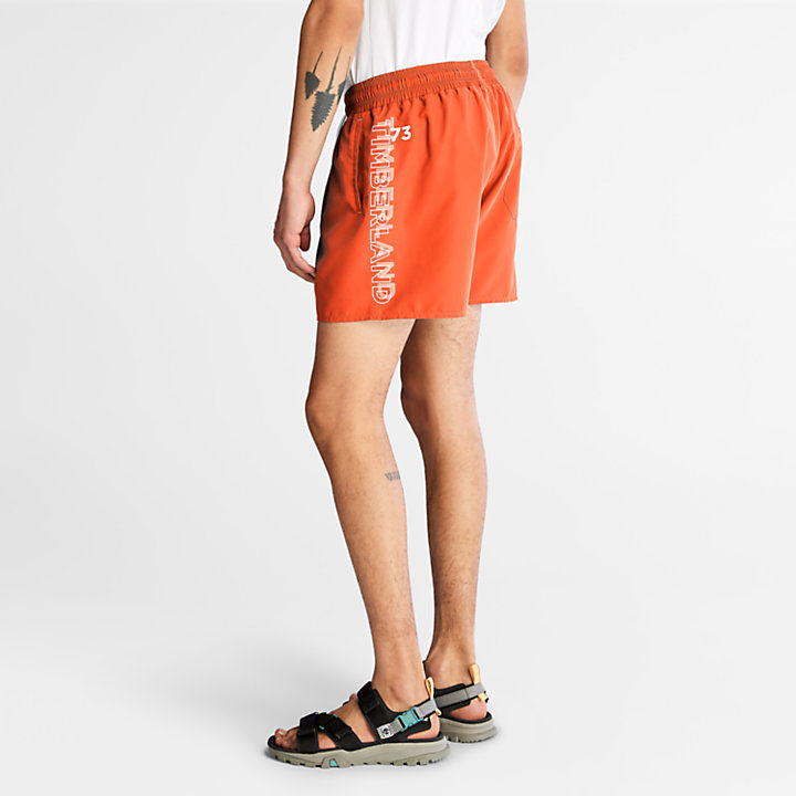 Shorts Mare da Uomo Sunapee Lake in arancione-