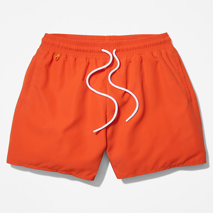 Sunapee Lake Swim Shorts for Men in Orange-