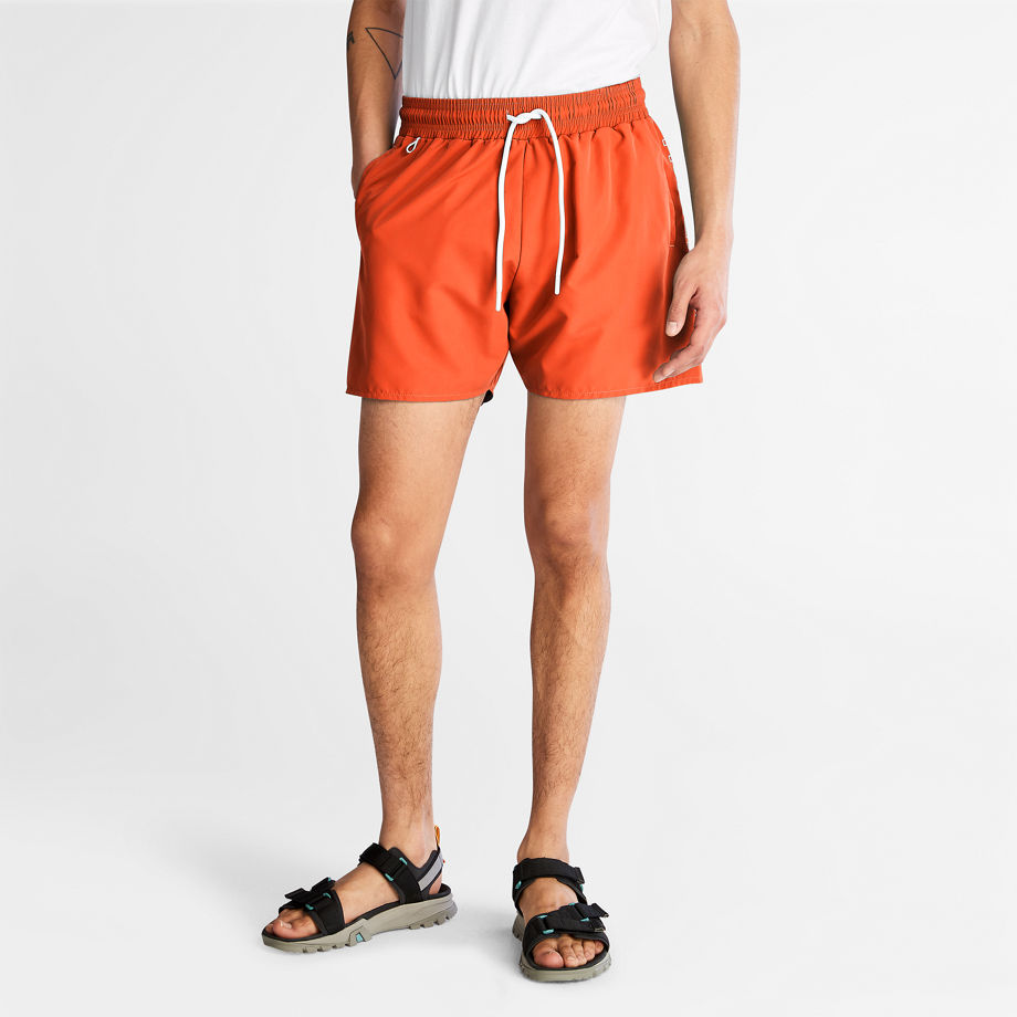 Timberland Sunapee Lake Swim Shorts For Men In Orange Orange, Size S x L