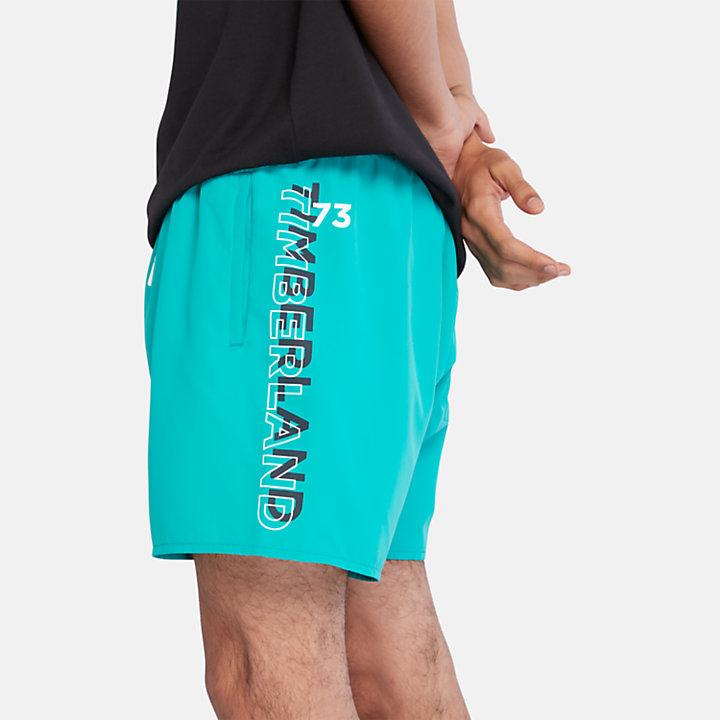 Shorts Mare con Logo da Uomo in verde acqua-