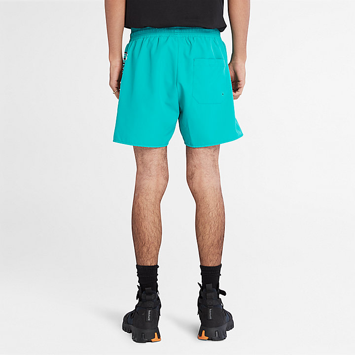 Shorts Mare con Logo da Uomo in verde acqua