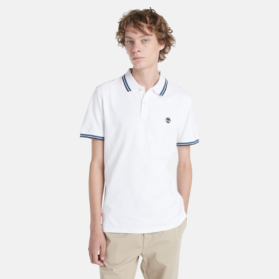 Millers River Tipped Polo Shirt for Men in White | Timberland