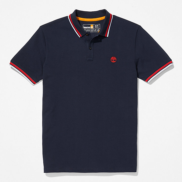Millers River Tipped Polo Shirt for Men in Navy | Timberland