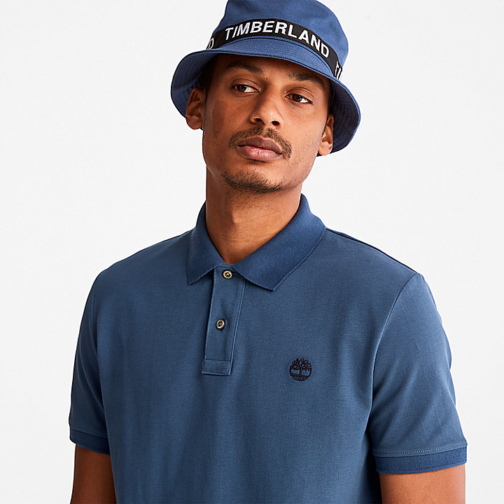 Millers River Pique Polo Shirt for Men in Blue