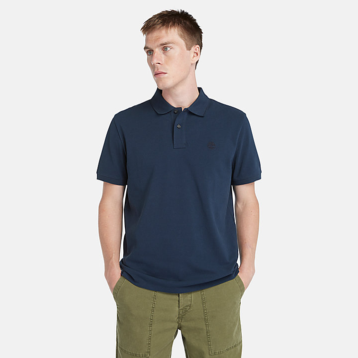 Millers River Pique Polo Shirt for Men in Navy
