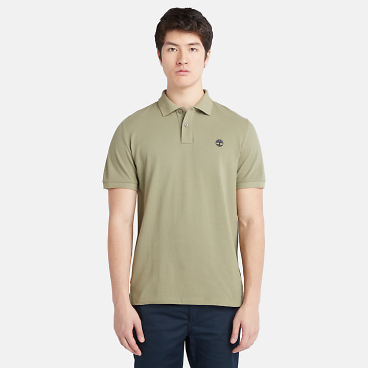 Millers River Piqué Polo Shirt for Men in Light Green-