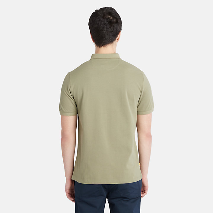 Millers River Piqué Polo Shirt for Men in Light Green-