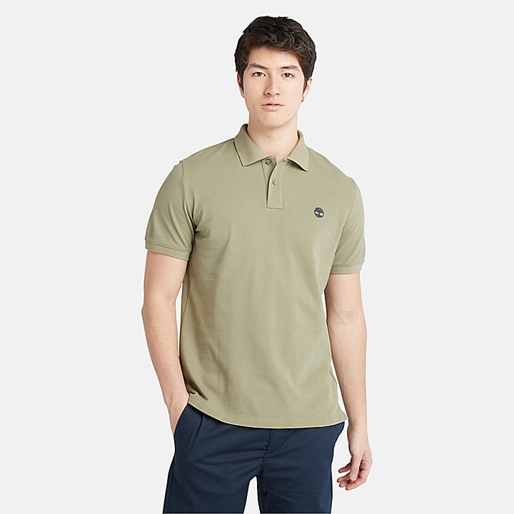 Millers River Piqué Polo Shirt for Men in Light Green