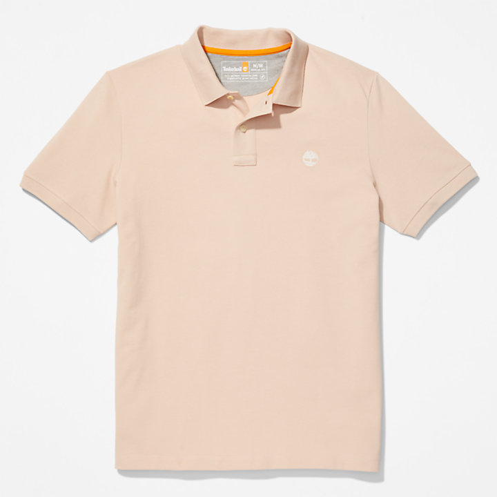 Millers River Pique Polo Shirt for Men in Light Pink-