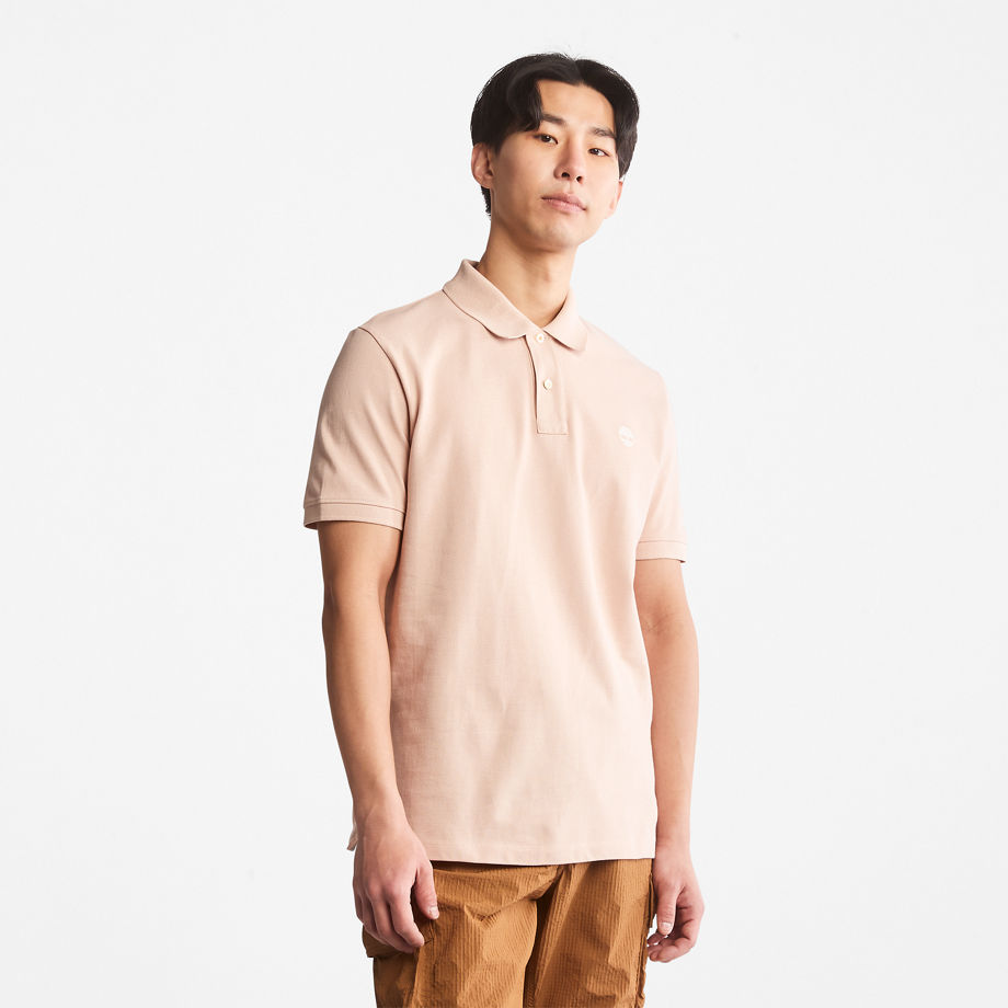 Timberland Millers River Pique Polo Shirt For Men In Light Pink Light Pink