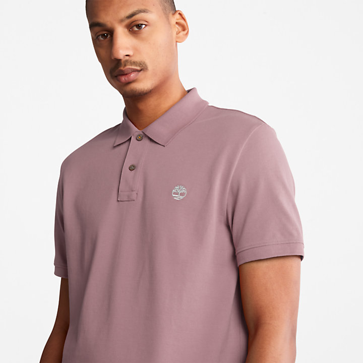 Millers River Pique Polo Shirt for Men in Purple-