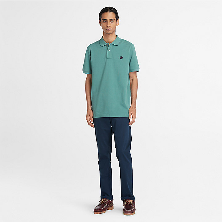 Millers River Piqué Polo Shirt for Men in Teal