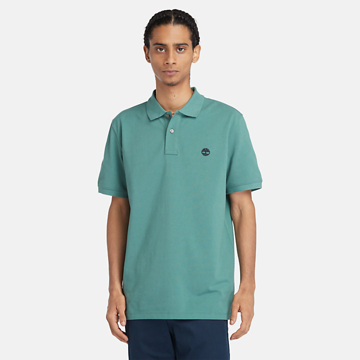 Millers River Piqué Polo Shirt for Men in Teal-