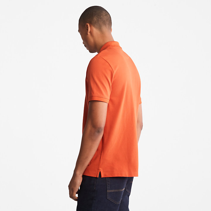Millers River Pique Polo Shirt for Men in Orange-