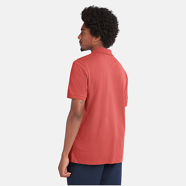 Millers River Pique Polo Shirt for Men in Red