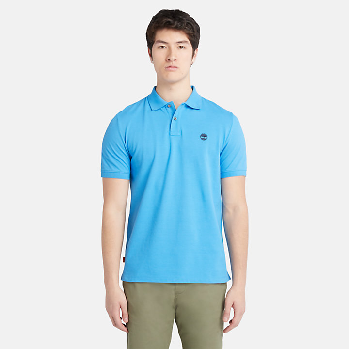 Millers River Pique Polo Shirt for Men in Blue-