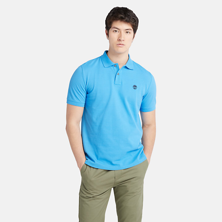 Millers River Pique Polo Shirt for Men in Blue-