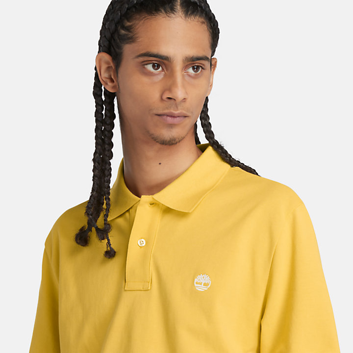Millers River Piqué Polo Shirt for Men in Light Yellow-