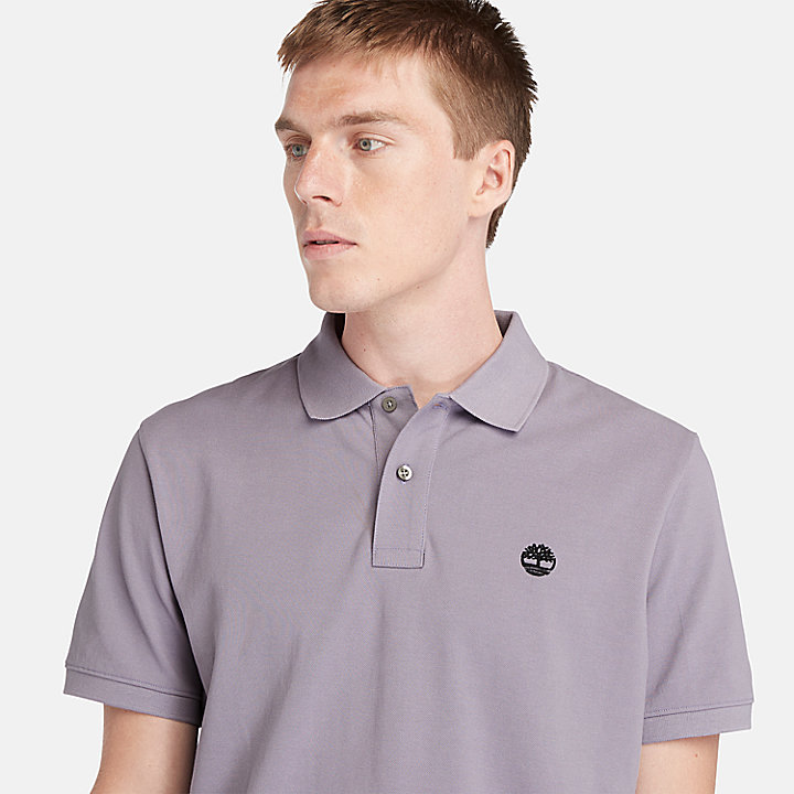 Millers River Piqué Polo Shirt for Men in Purple