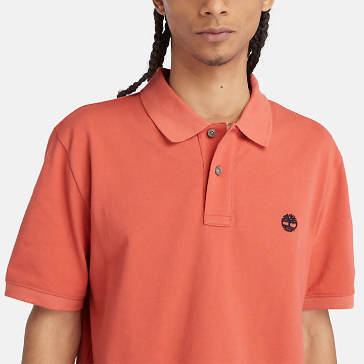 Millers River Piqué Polo Shirt for Men in Pink-