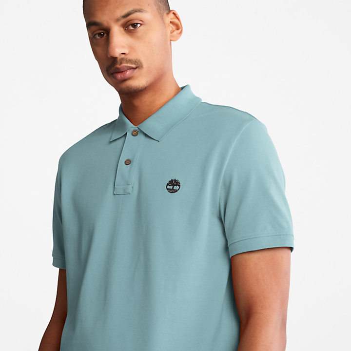 Millers River Pique Polo Shirt for Men in Light Green-