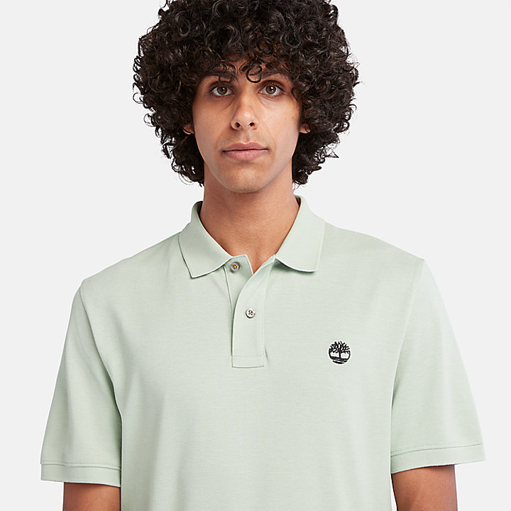 Millers River Pique Polo Shirt for Men in Light Green
