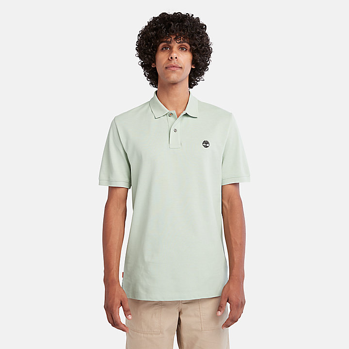 Millers River Pique Polo Shirt for Men in Light Green