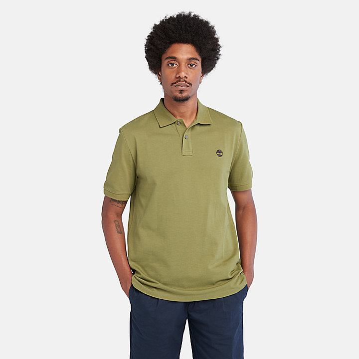 Millers River Pique Polo Shirt for Men in Dark Green