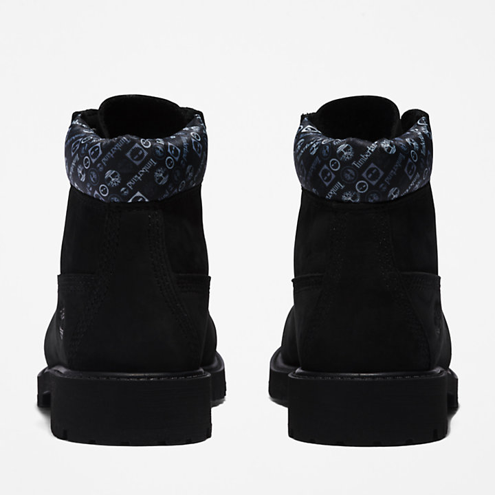 6-inch Boot Timberland® Premium pour enfant en noir/blanc-