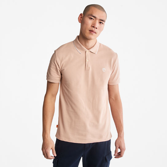 Millers River Print-Collar Polo Shirt for Men in Light Pink | Timberland