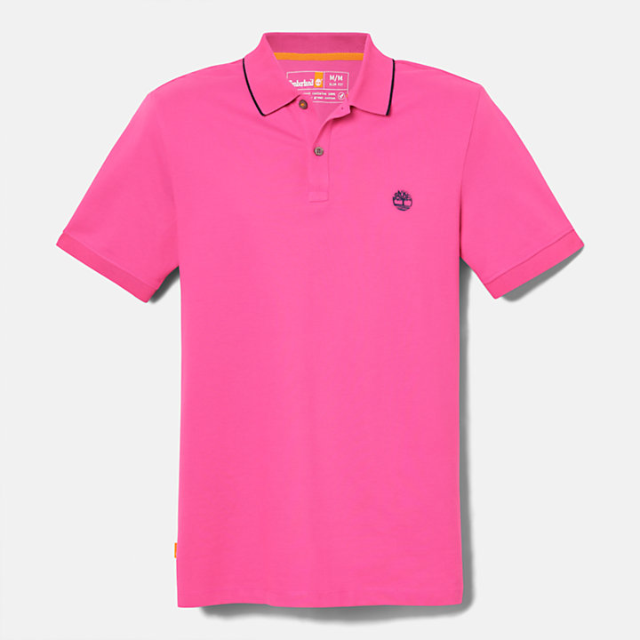 Millers River Piqué Poloshirt voor heren in roze-