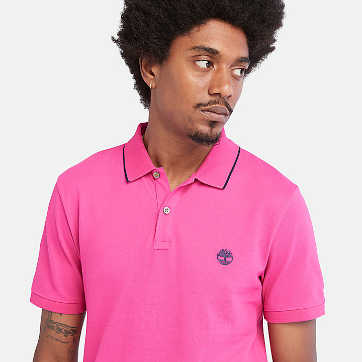 Millers River Pique Polo Shirt for Men in Pink