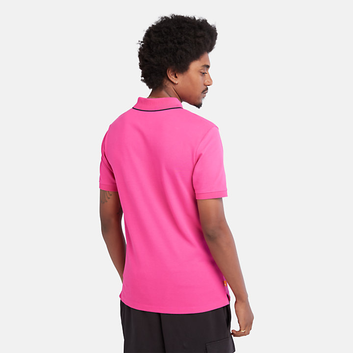 Millers River Pique Polo Shirt for Men in Pink-