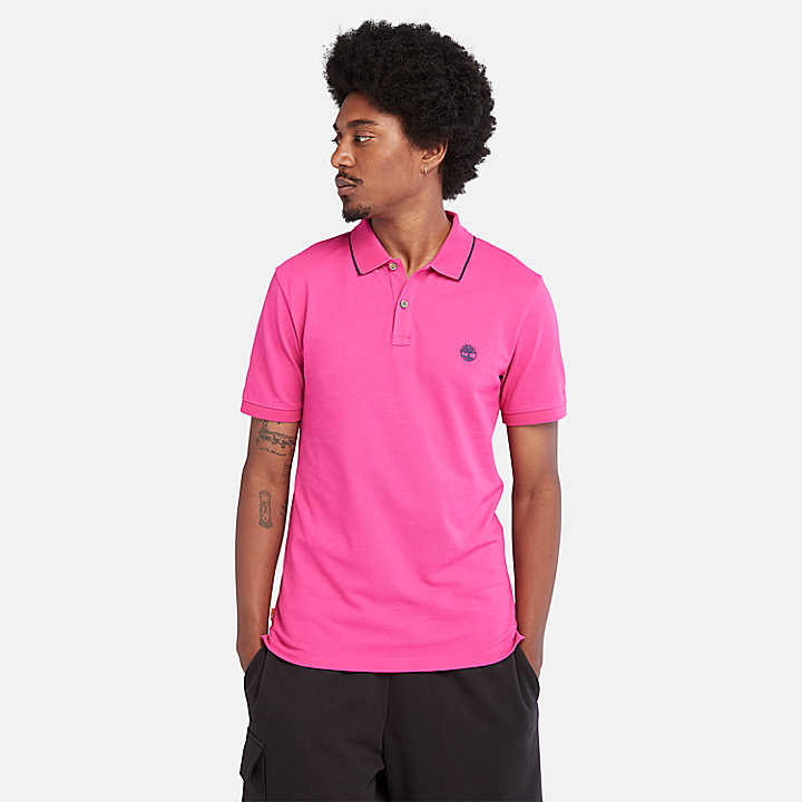 Millers River Piqué Poloshirt voor heren in roze