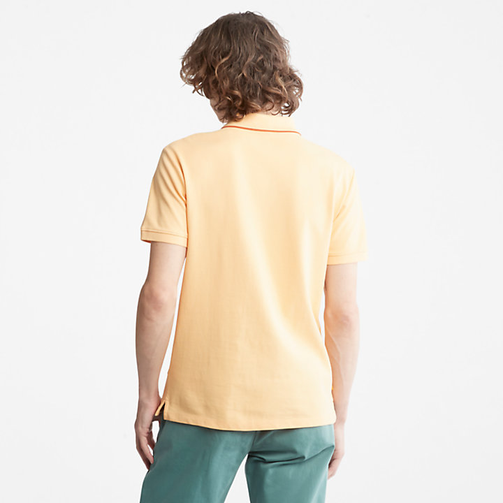 Millers River Print-Collar Polo voor heren in geel-