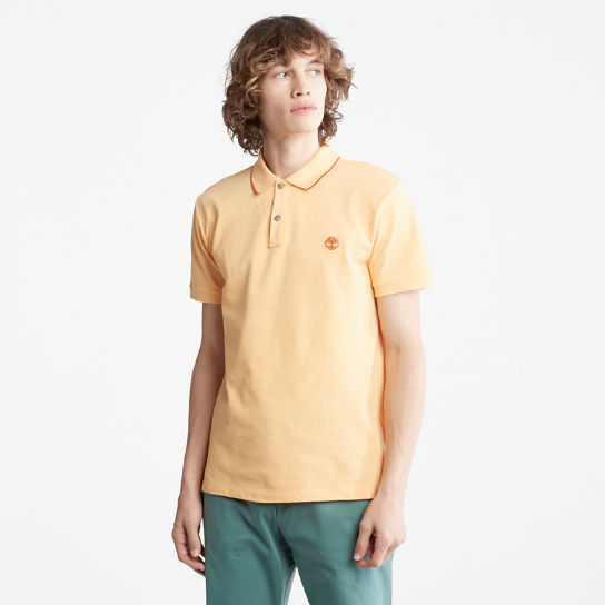 Millers River Print-Collar Polo Shirt for Men in Yellow | Timberland