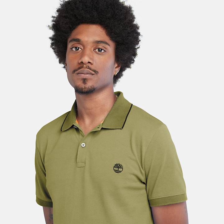 Millers River Pique Polo Shirt for Men in (Dark) Green-
