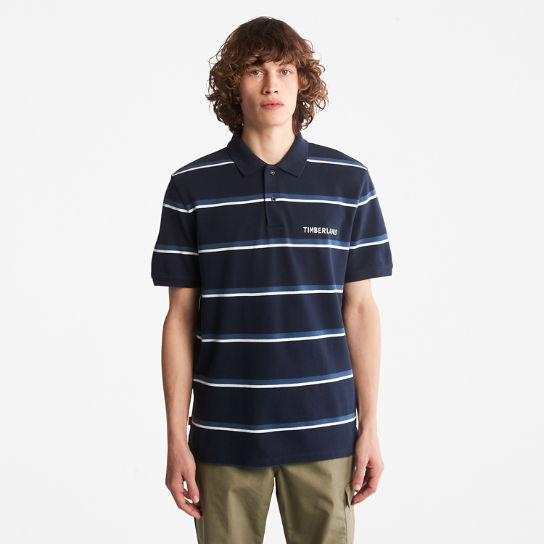 Zealand River Striped Polo Shirt for Men in Navy | Timberland