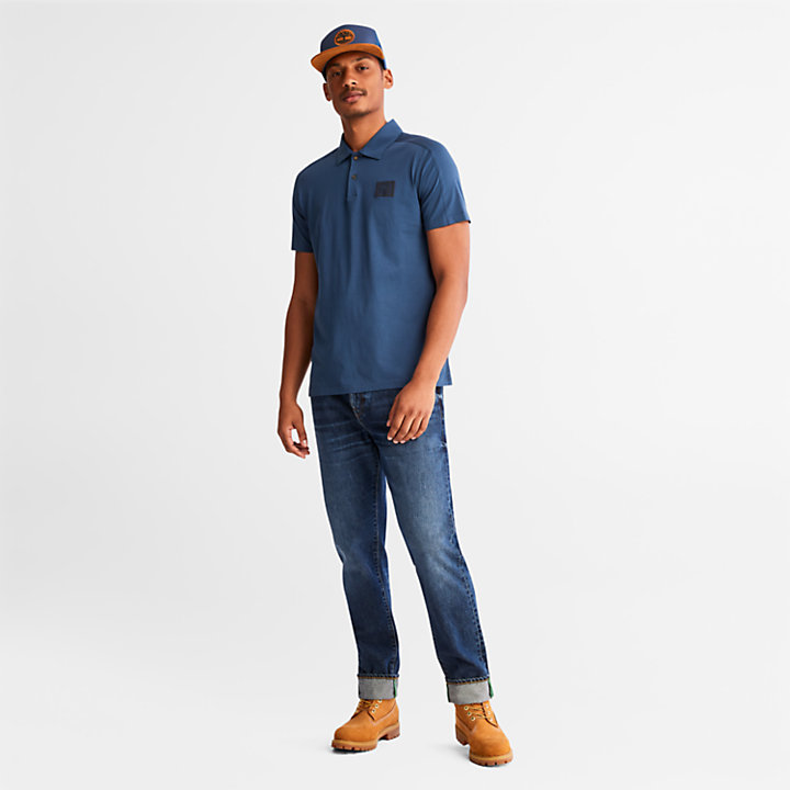 Polo en coton Supima® TimberFresh™ pour homme en bleu-
