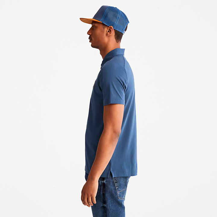 Polo en coton Supima® TimberFresh™ pour homme en bleu-