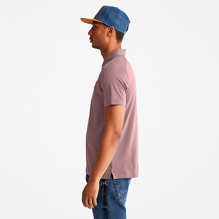Polo en coton Supima® TimberFresh™ pour homme en rose-