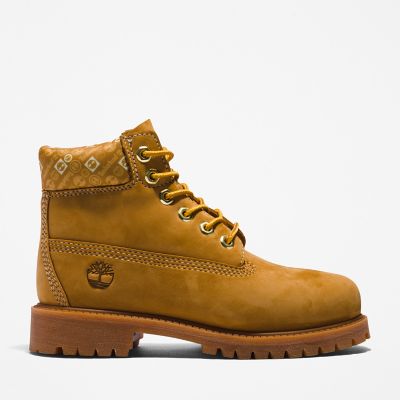 Timberland Premium 6 Inch Boot For Youth In Yellow Yellow Kids