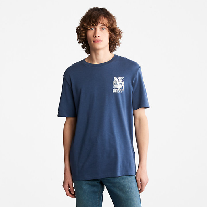 T-shirt da Uomo con Tecnologia Refibra™ in blu-