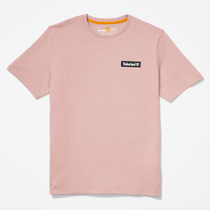 T-shirt Pesante con Targhetta All Gender in rosa-