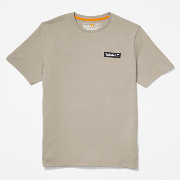 T-shirt épais unisexe avec logo en gris-