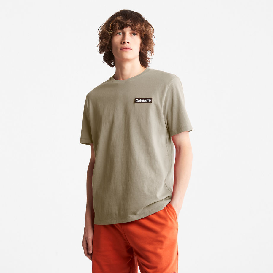 Timberland T-shirt Épais Unisexe Avec Logo En Gris Gris Clair Homme